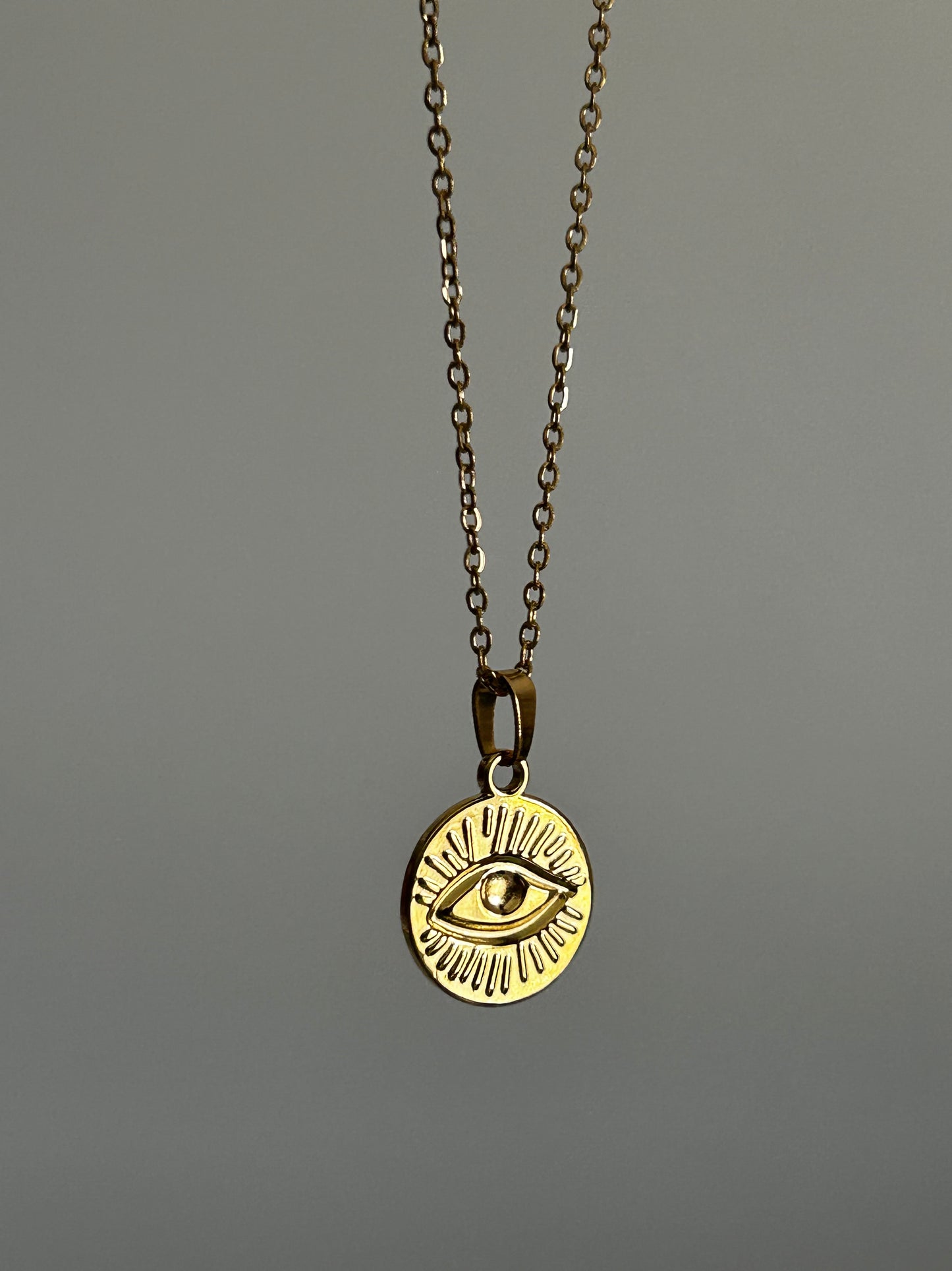Evil Eye gold necklace