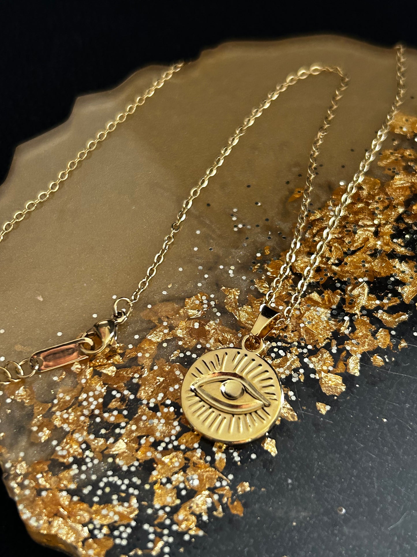 Evil Eye gold necklace