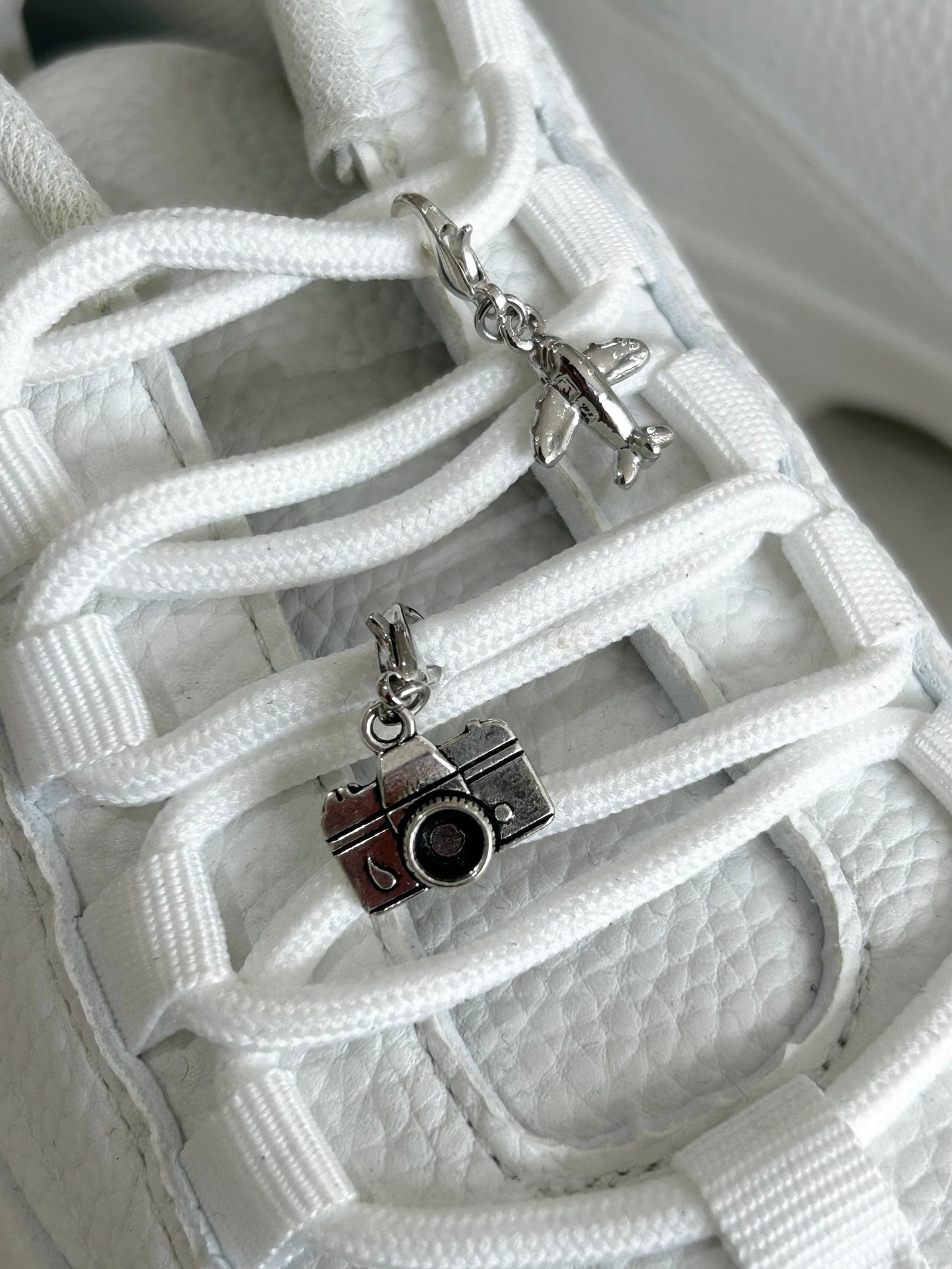 Camera ready Charm pack | Silver Charms for Trainers | Cute shoe accessories