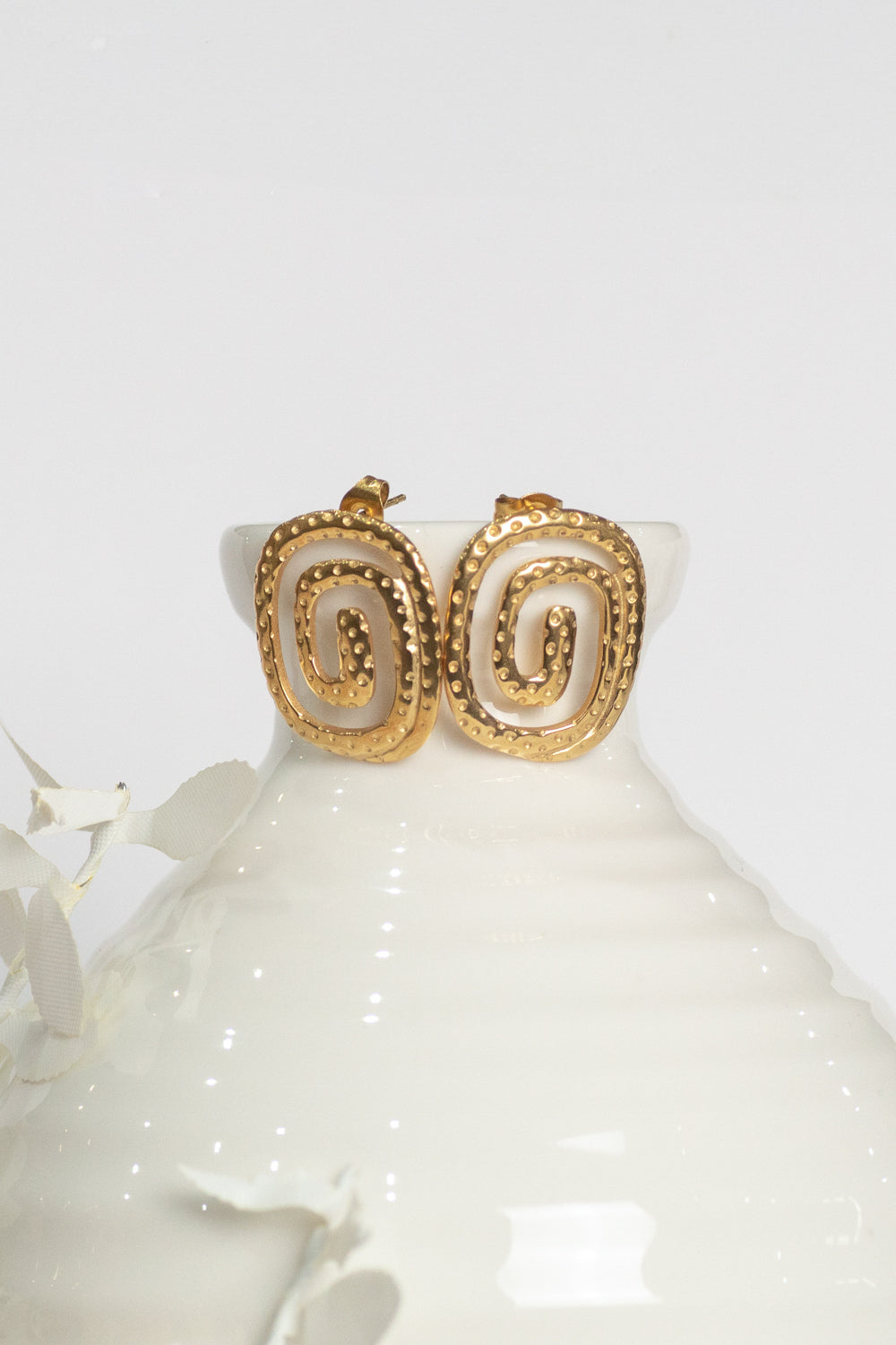Cleo spiral gold earrings