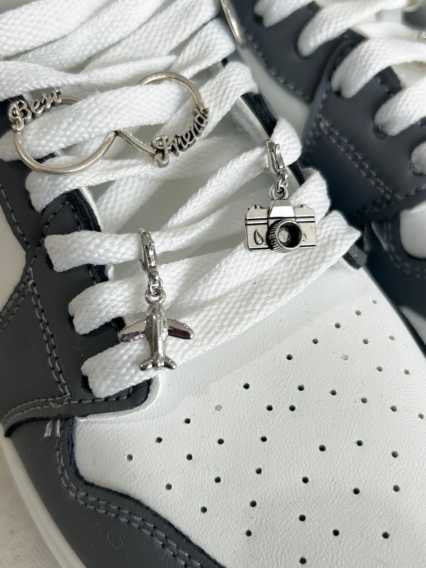 Camera ready Charm pack | Silver Charms for Trainers | Cute shoe accessories