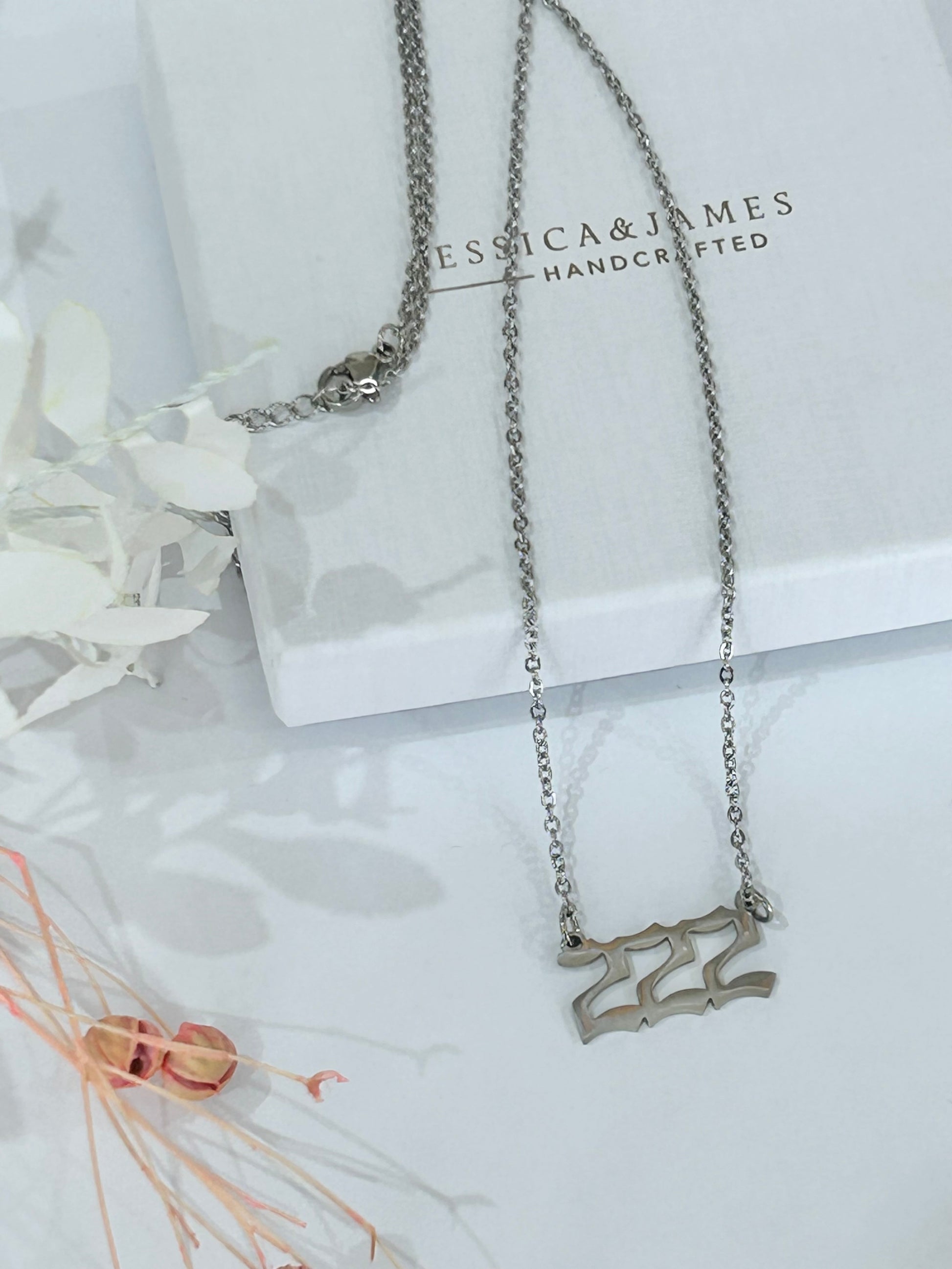 Angel 222 necklace silver