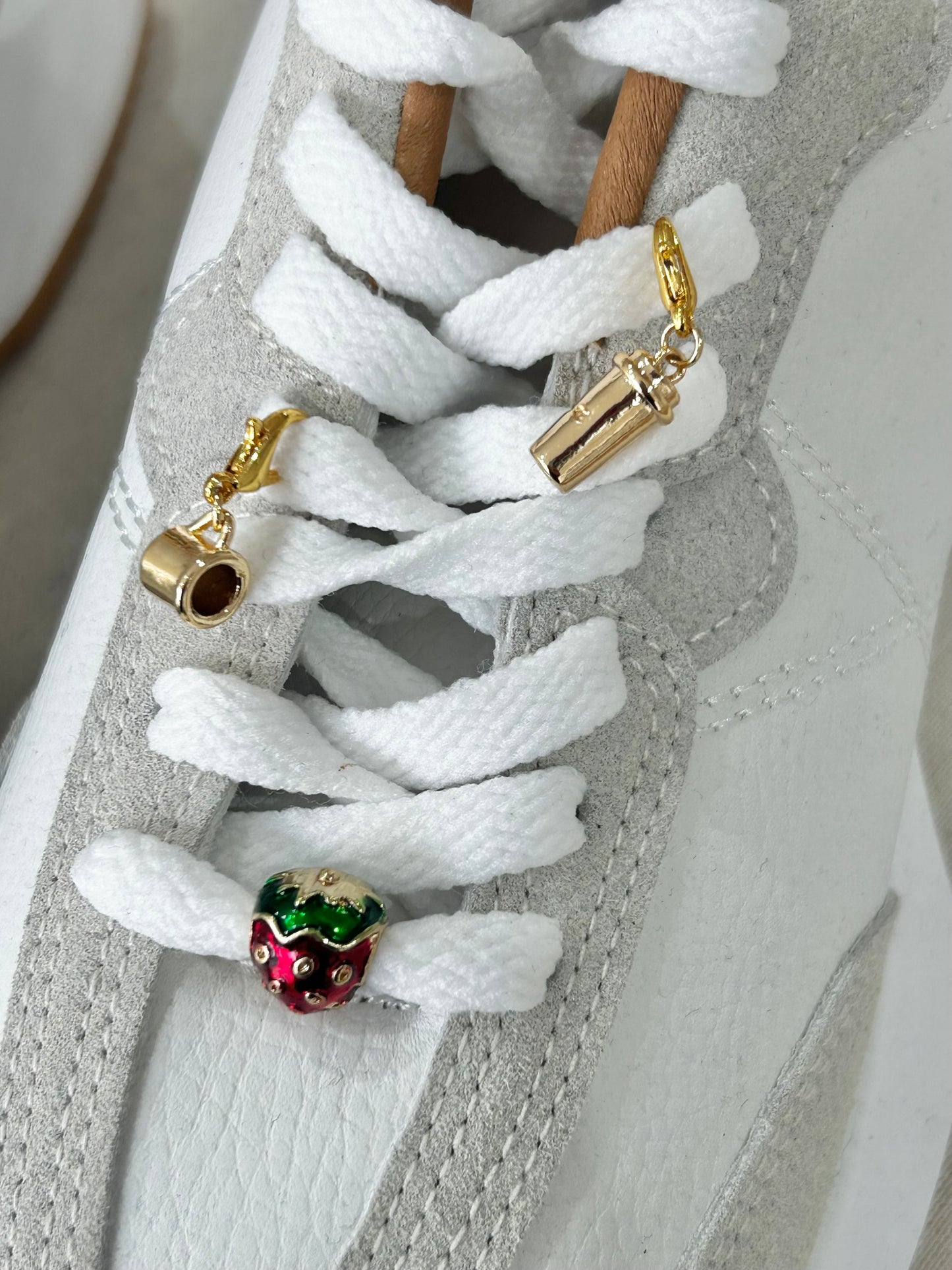Caffine addiction shoe charm pack | Gold Charms for Trainers | Cute shoe accessories