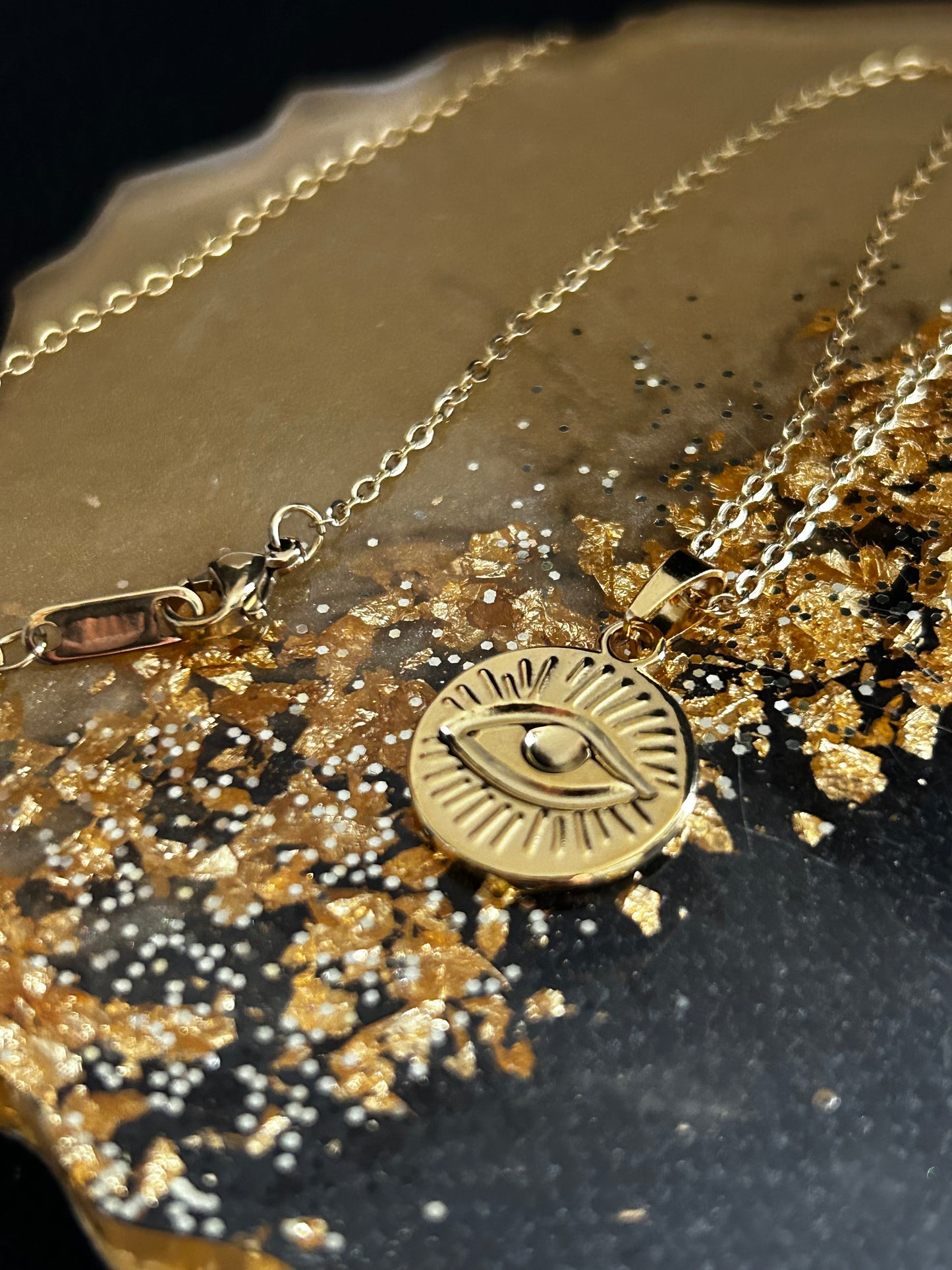 Evil Eye gold necklace