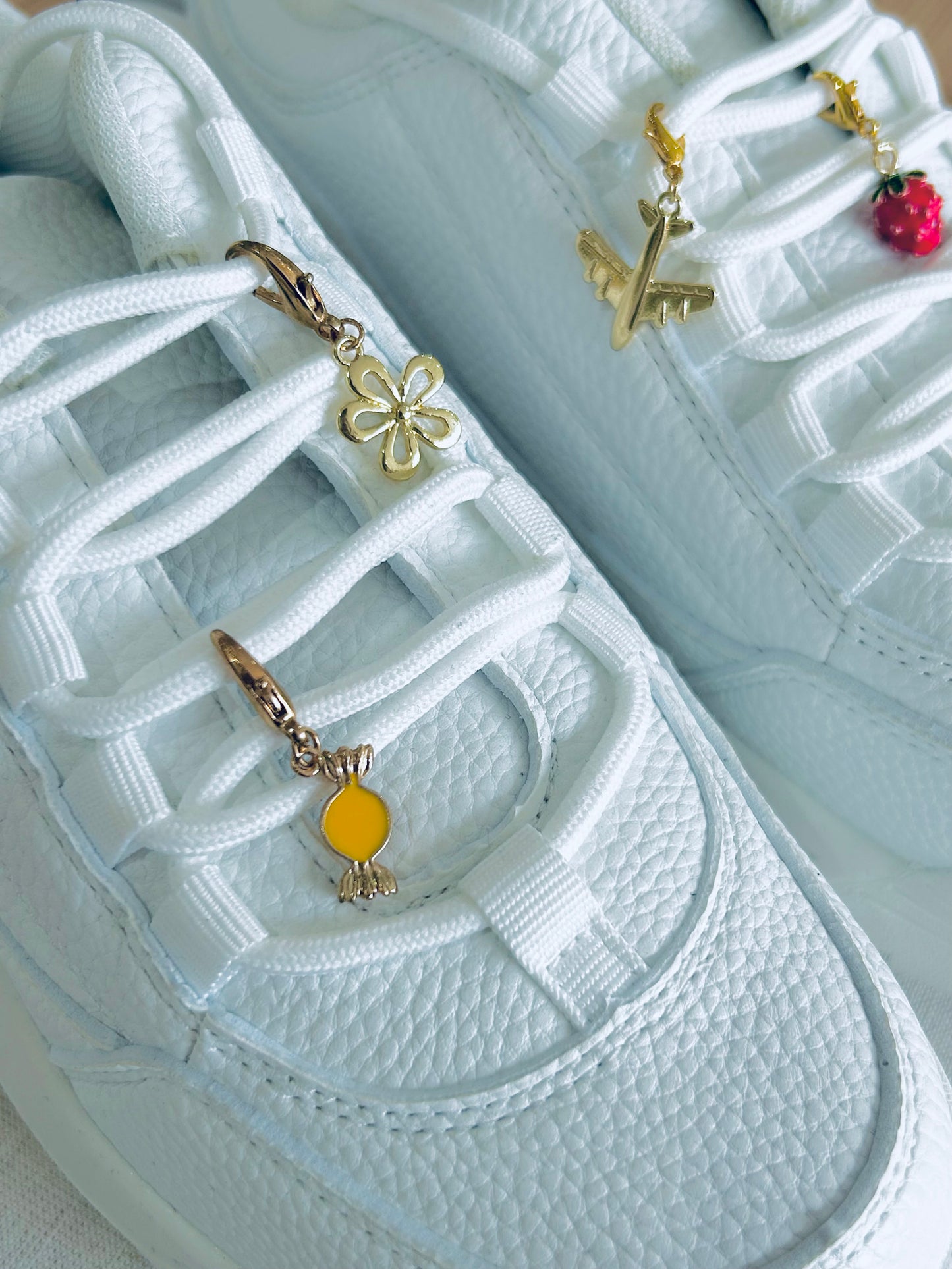 Pretty Sweet shoe Charm pack | Gold Charms for Trainers | Cute shoe accessories