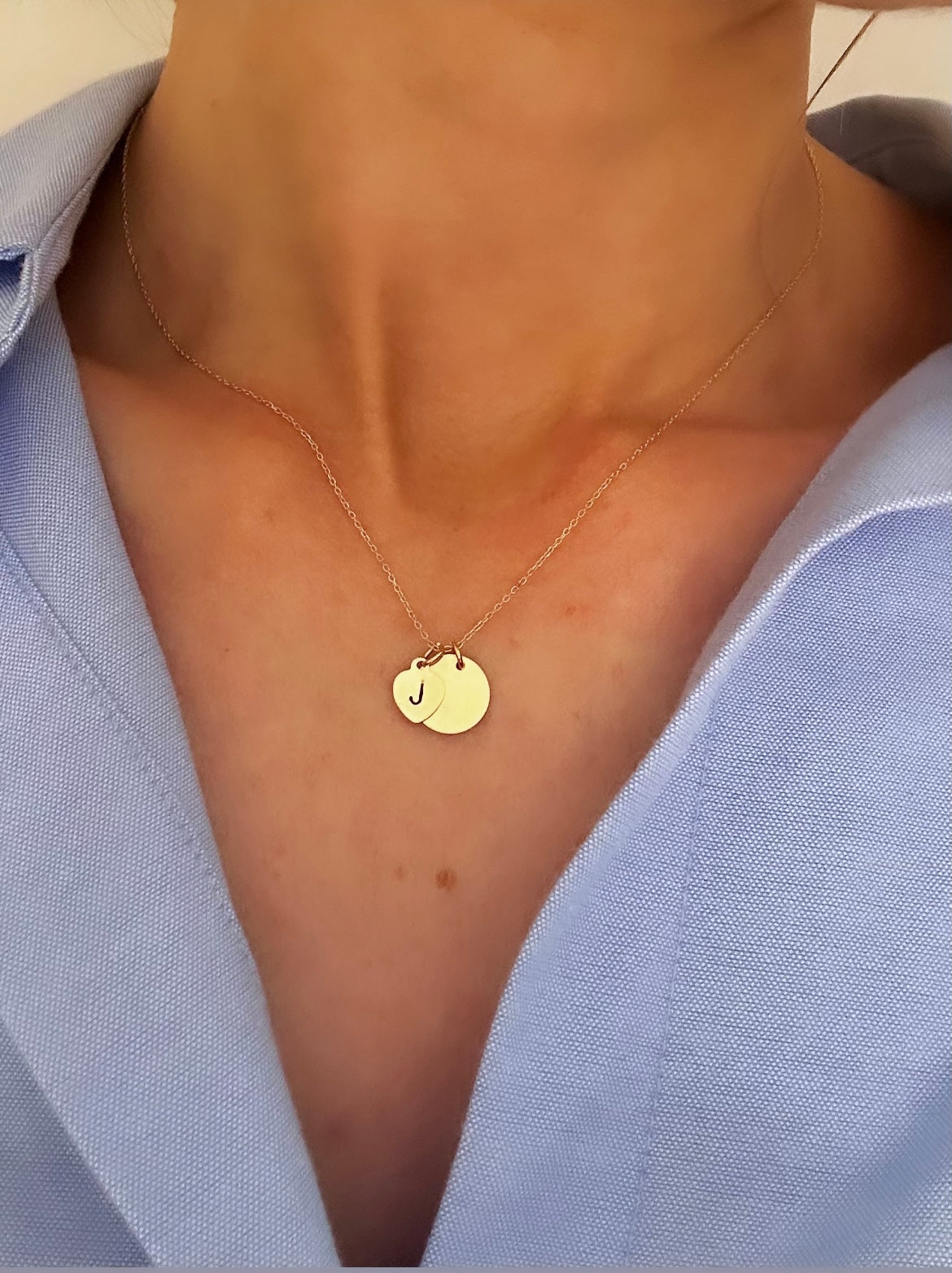 Gold Filled Heart Charm Style 2- Personalised