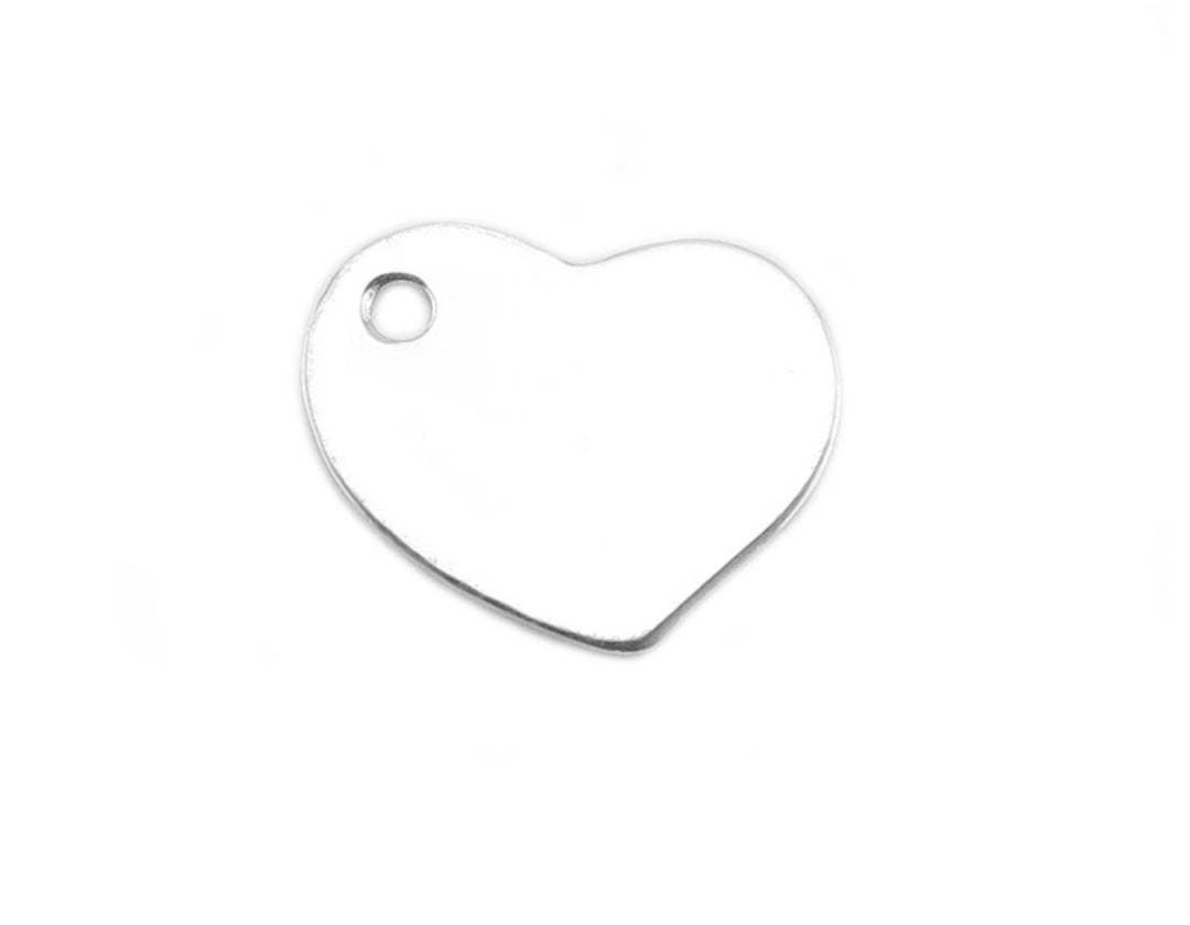 Sterling Silver Heart Charm - Personalised