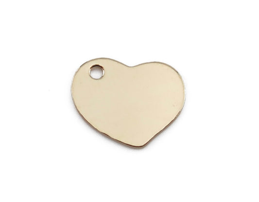 Gold Filled Heart Charm Style 2 - Personalised