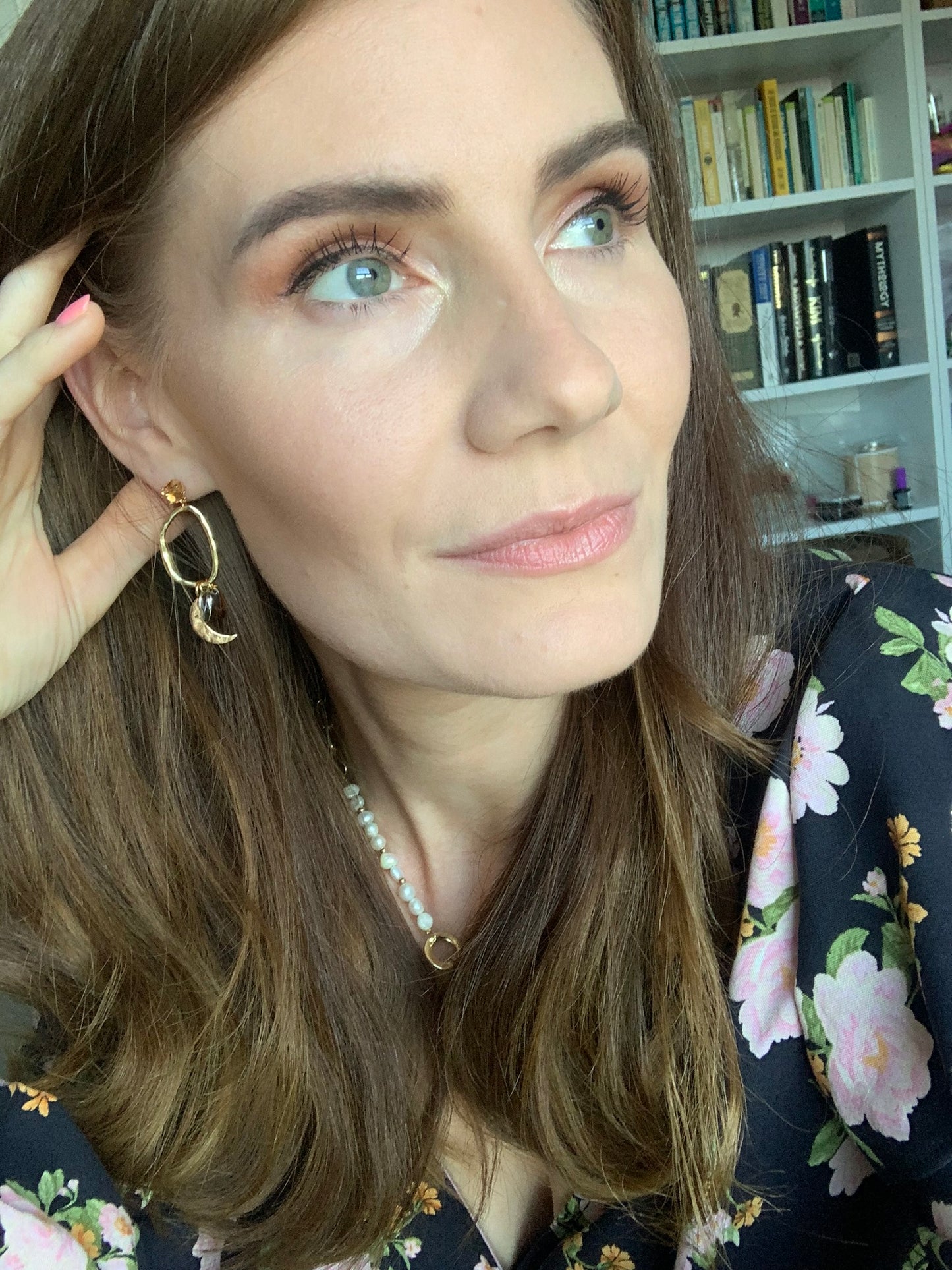 To the moon and back drop earrings