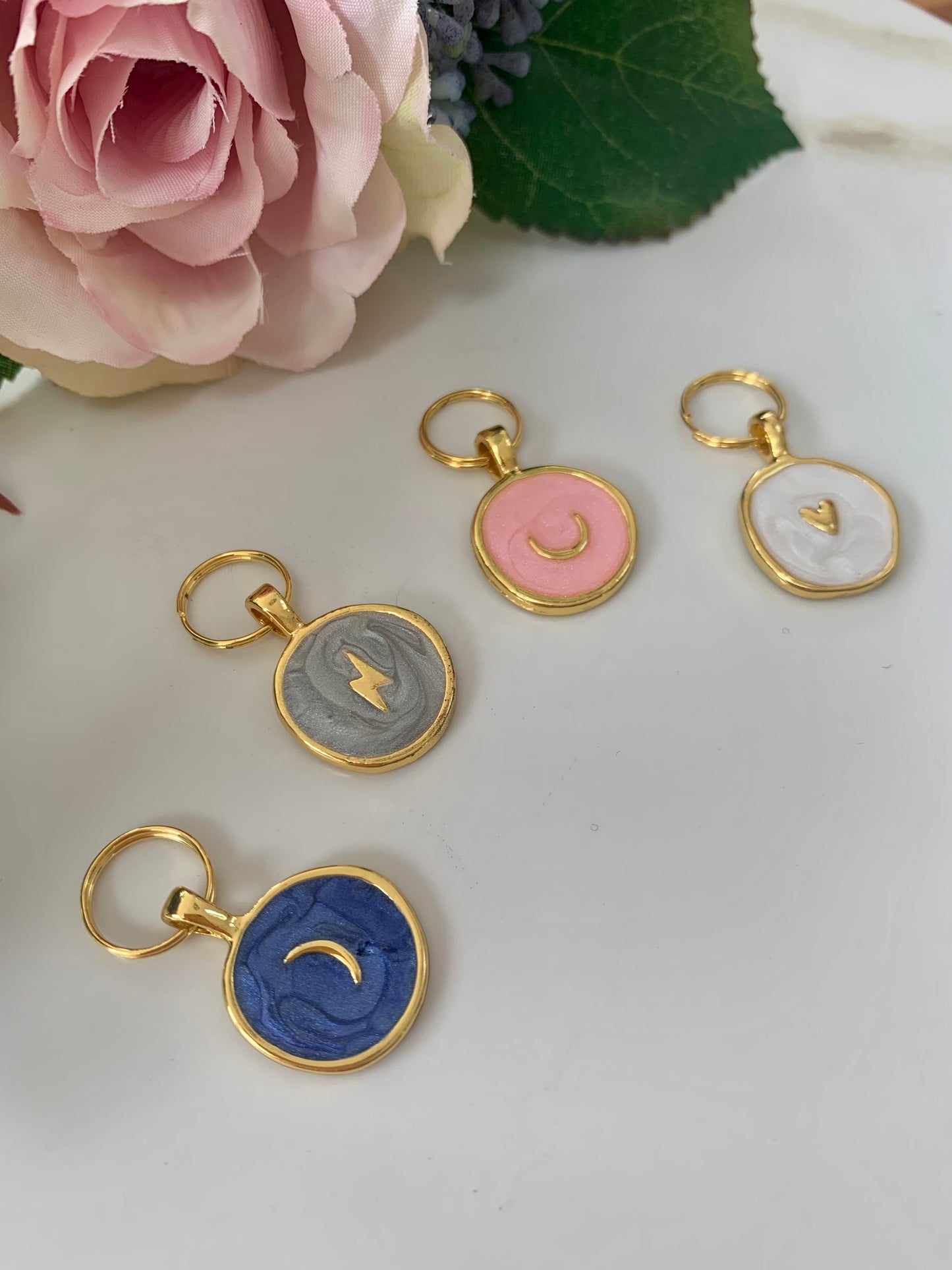 Enamel collar charm - Pet ID tag