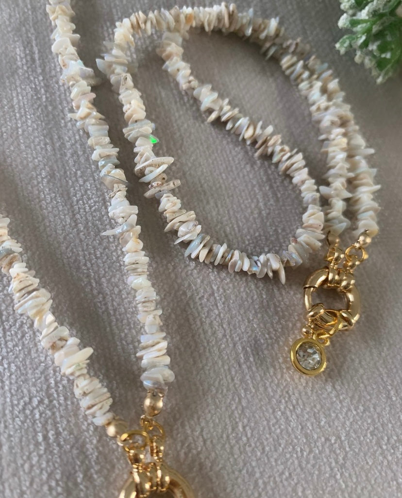 Evie - Australian Opal Gold Necklace