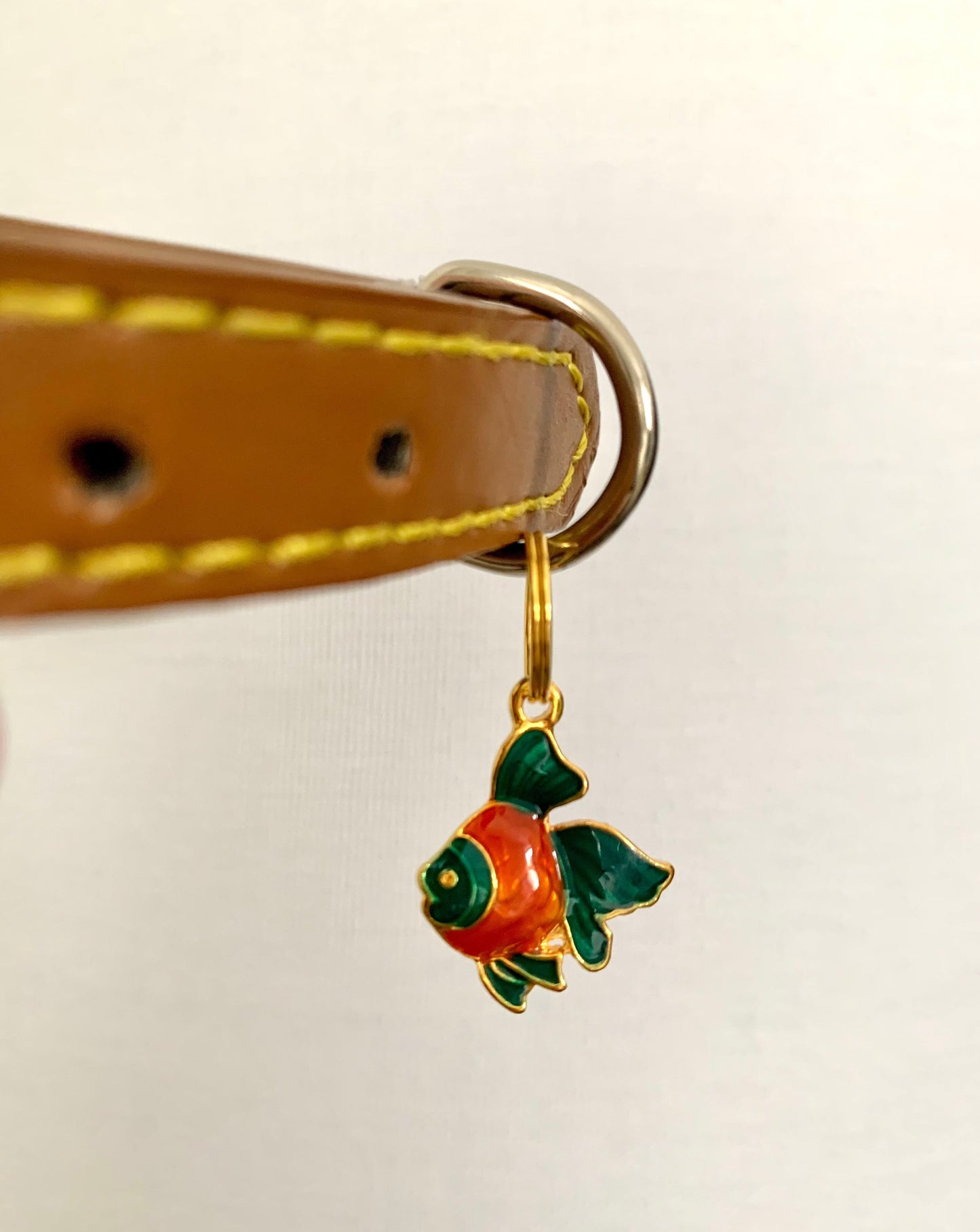 Cute Fish pet collar charm - enamel