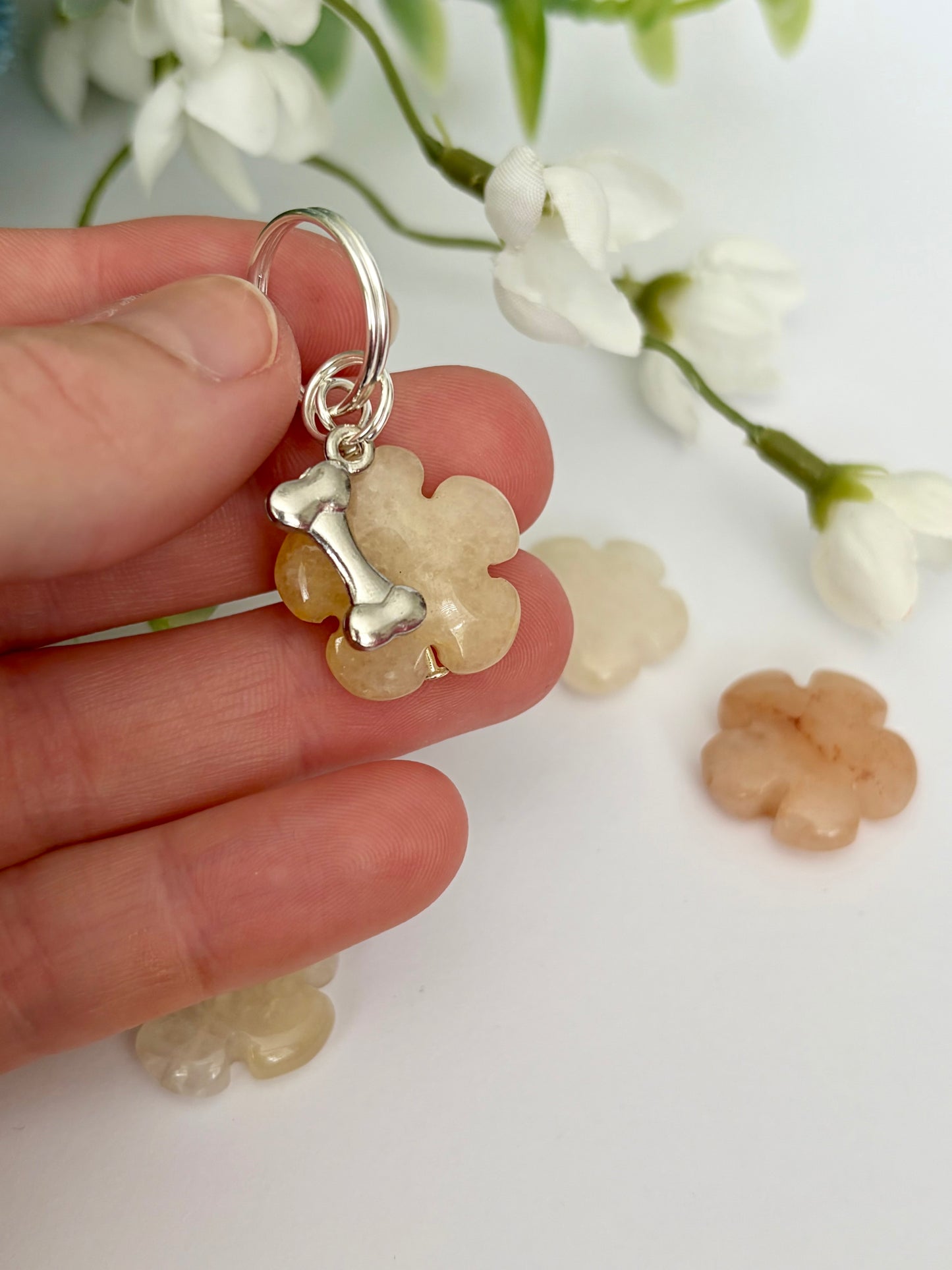 Citrine dog collar charm | crystal for dogs | active hyperactive dogs