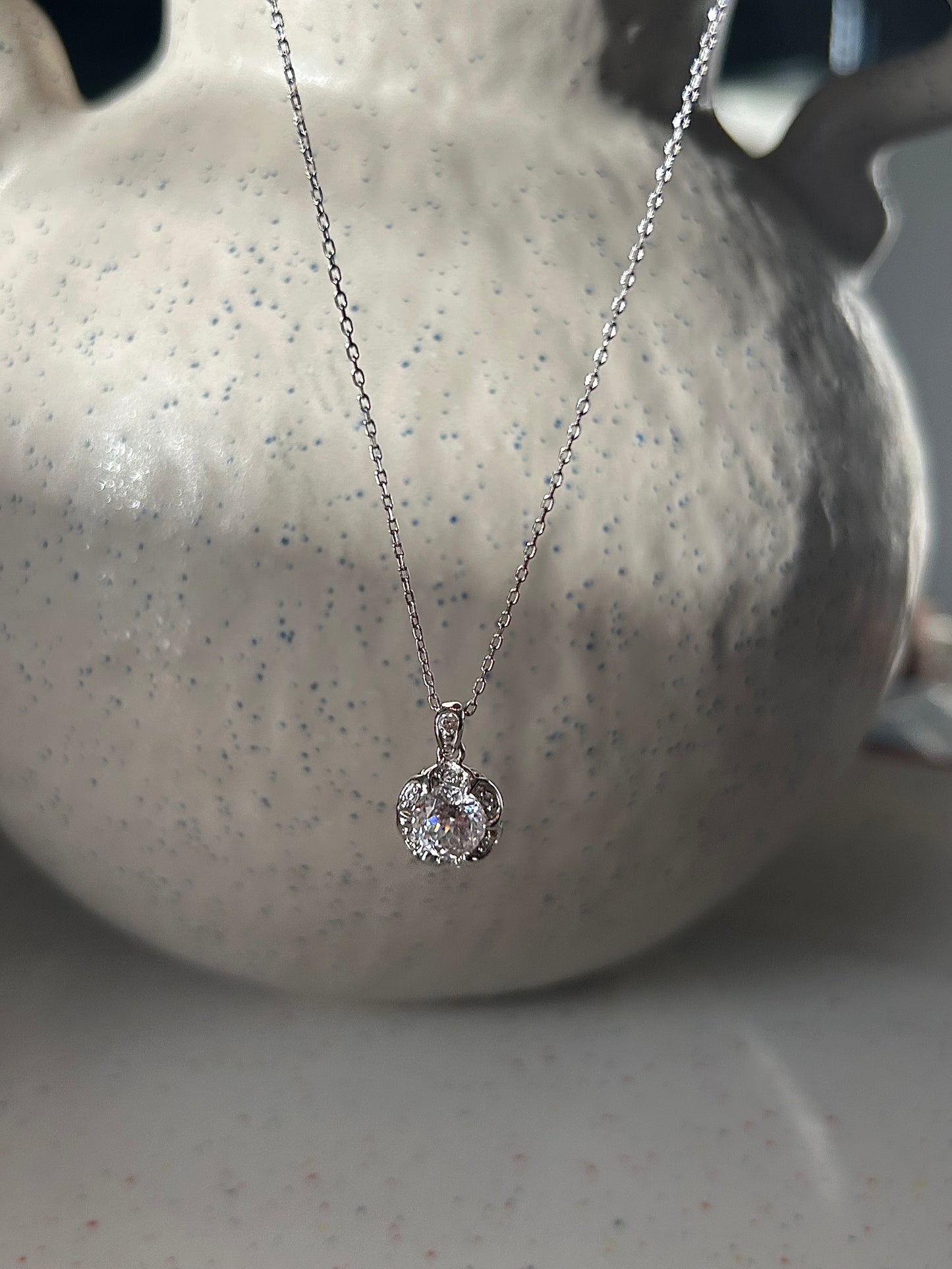 Vintage inspired sterling Silver necklace