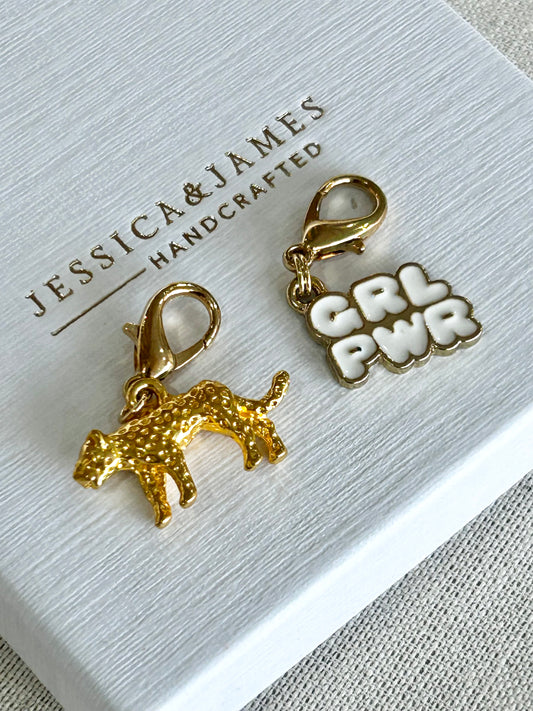 Girl Power Charm bundle | Gold Charms for Trainers | Cute shoe accessories