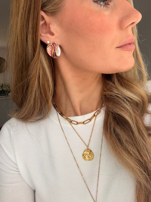 Berry orb stud earrings