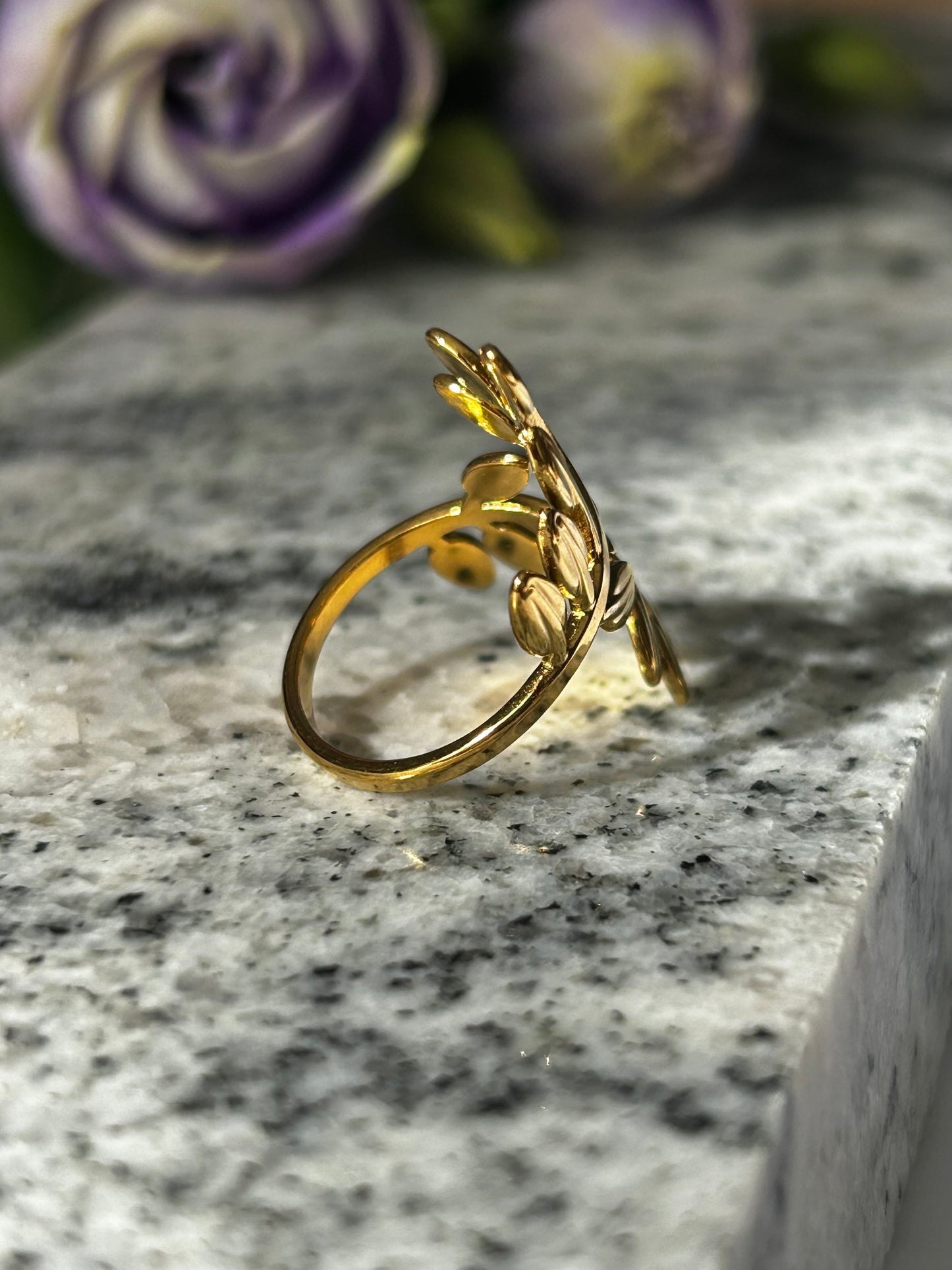 Gold leaf ring