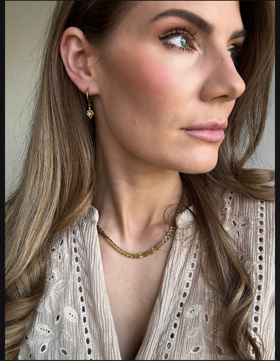 Diamond huggie hoops - spring equinox