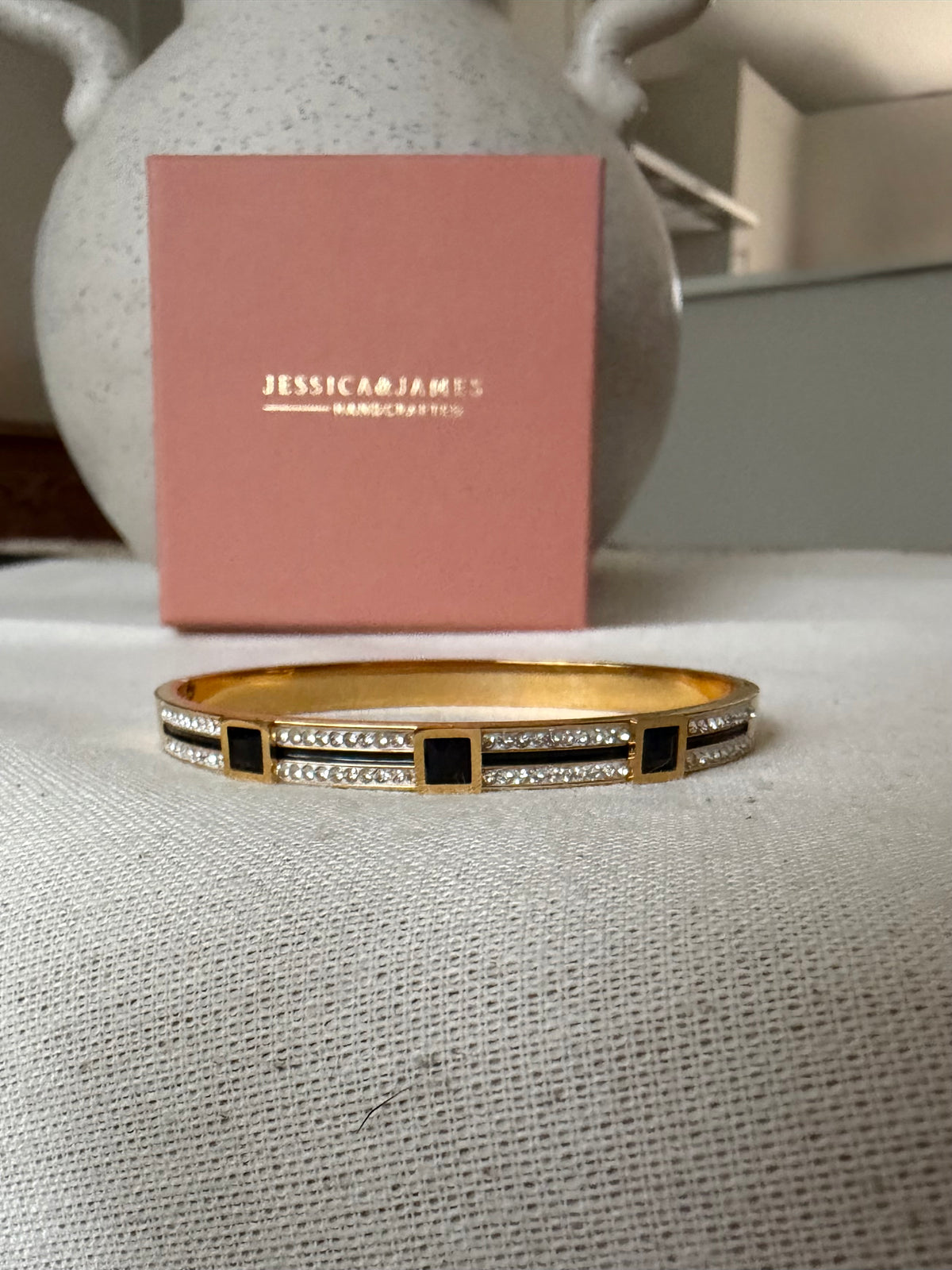 Luxe crystal gold Bangle S/M