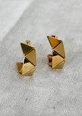 Geometric hoop earrings in Gold