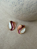 Berry orb stud earrings