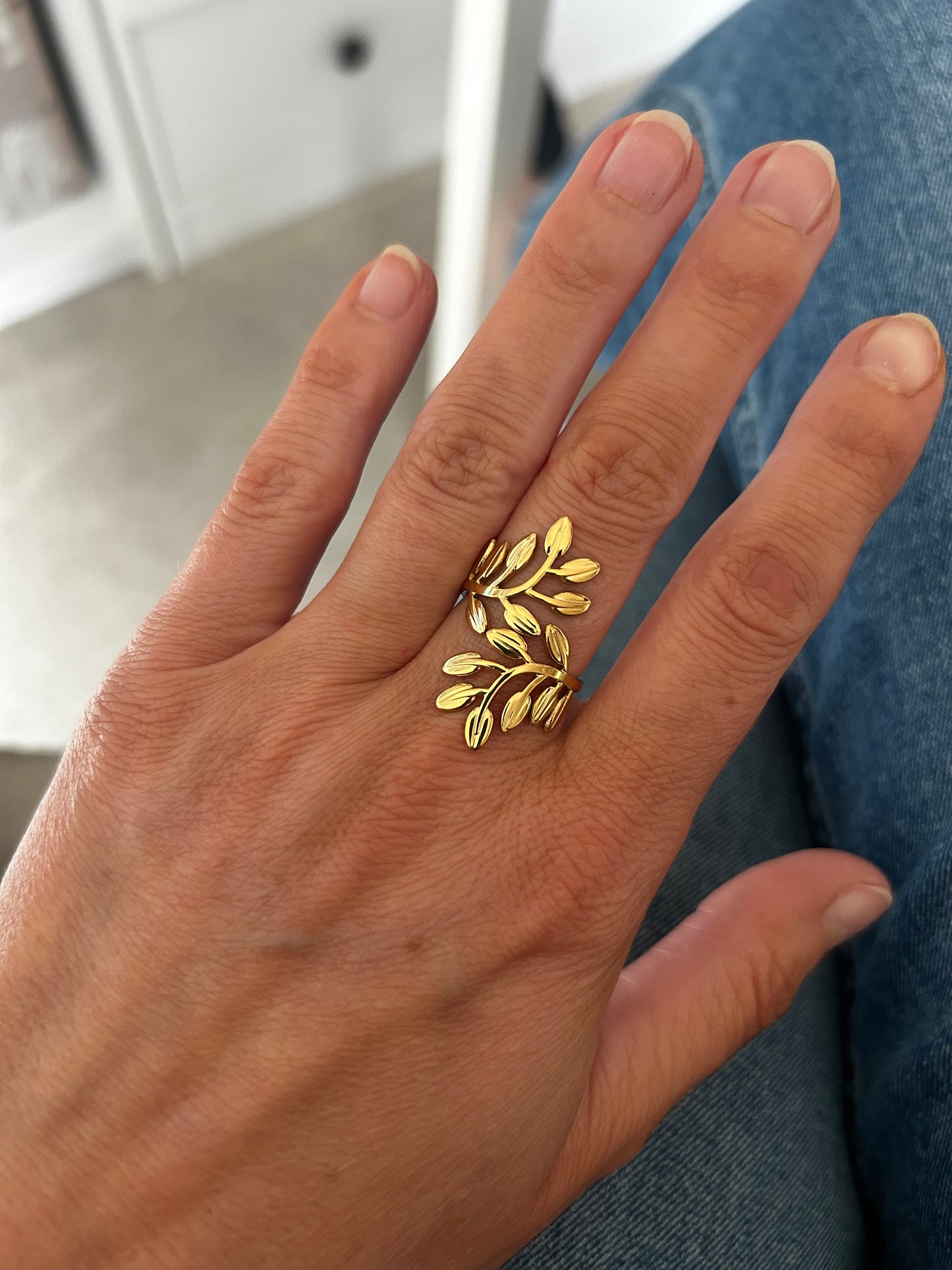 Gold leaf ring