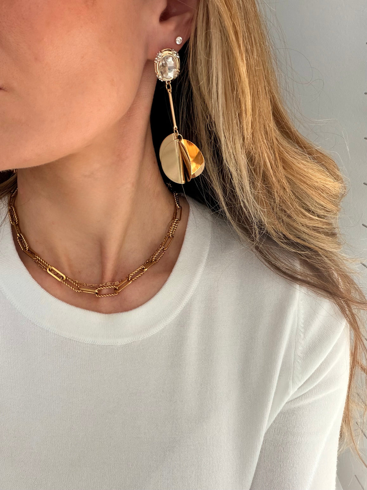 Disco queen statement earrings