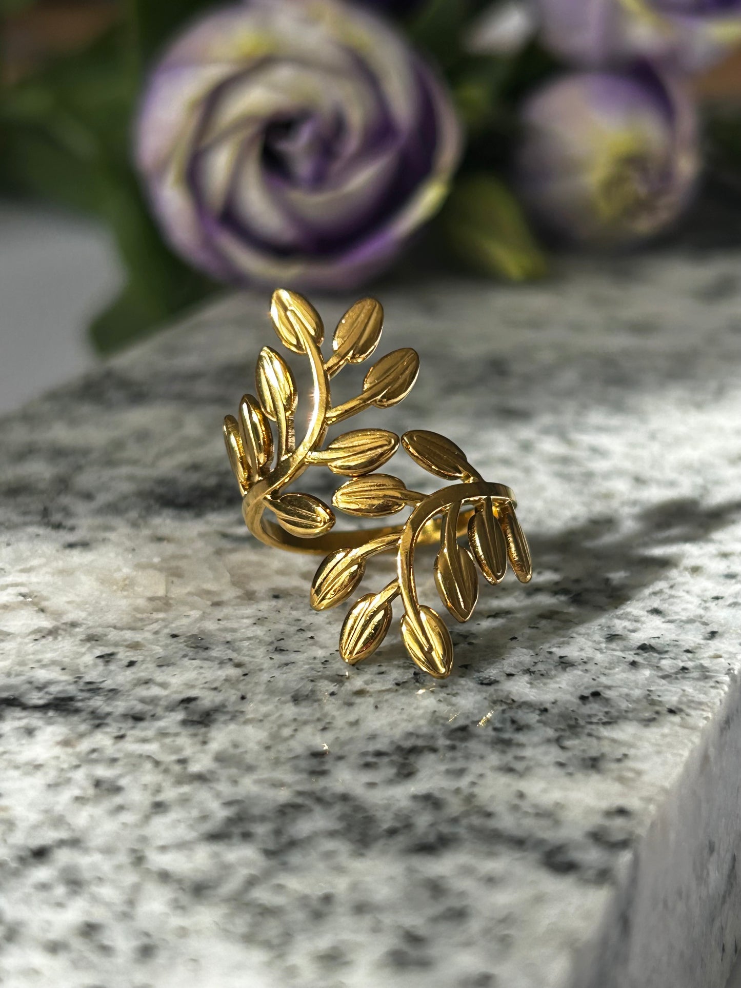 Gold leaf ring