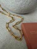 Bevelled paper chain choker necklace