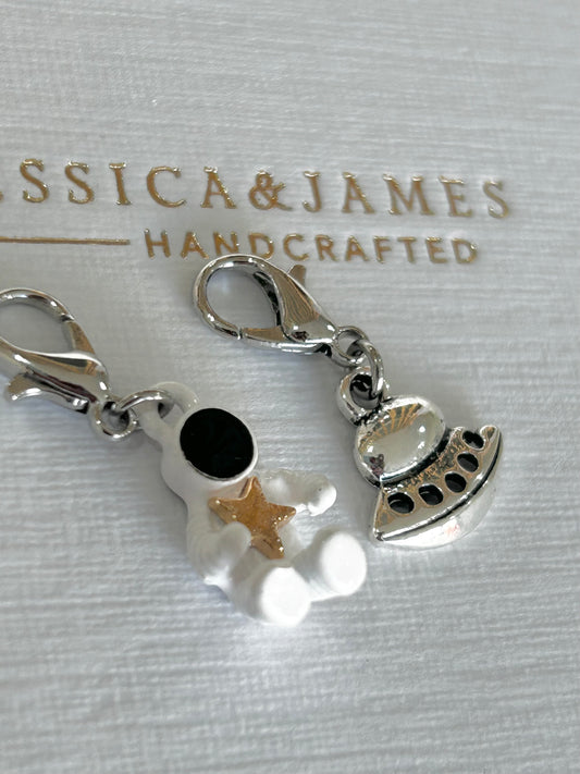 Space Man Charm bundle | Silver Charms for Trainers | Cute shoe accessories