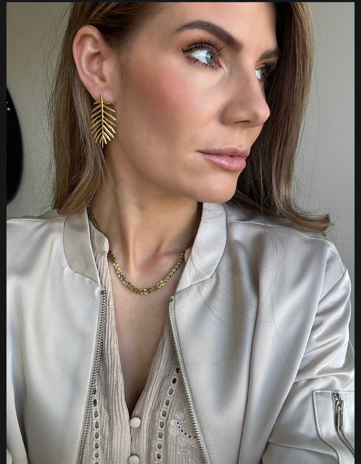 Statement Feather leaf earrings - revitalise & growth