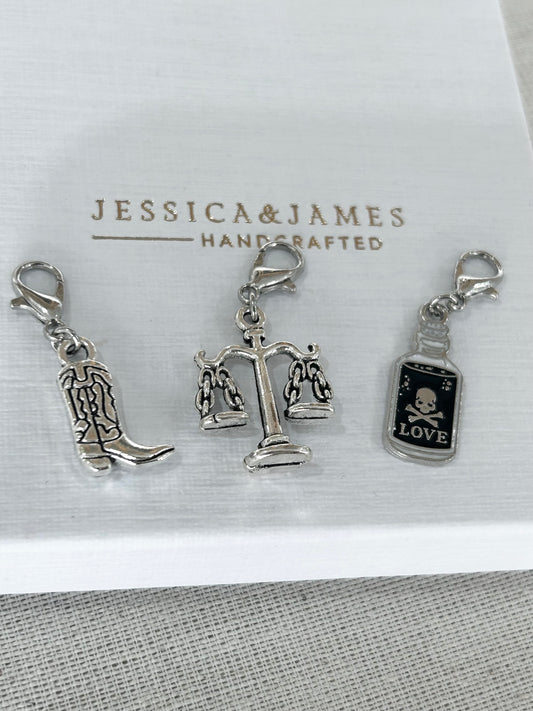 The scales of justice shoe Charm pack | Silver Charms for Trainers | Cute shoe accessories