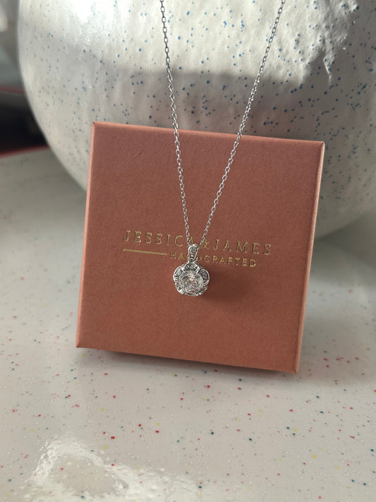 Vintage inspired sterling Silver necklace