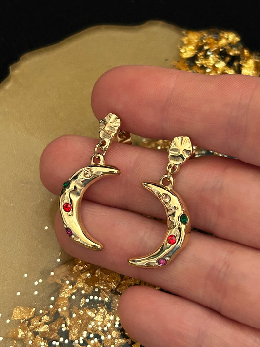 Gold Moon earrings