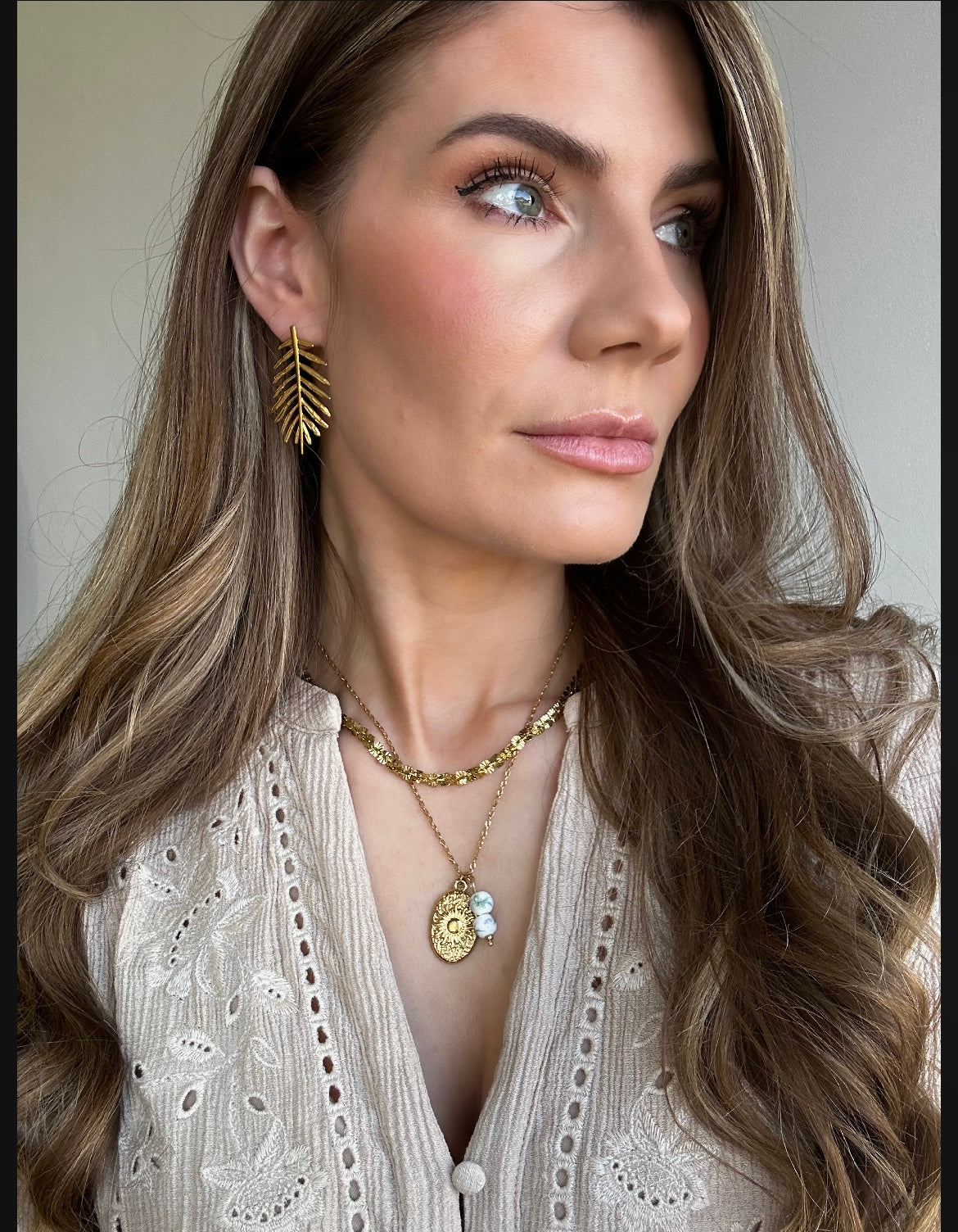 Statement Feather leaf earrings - revitalise & growth