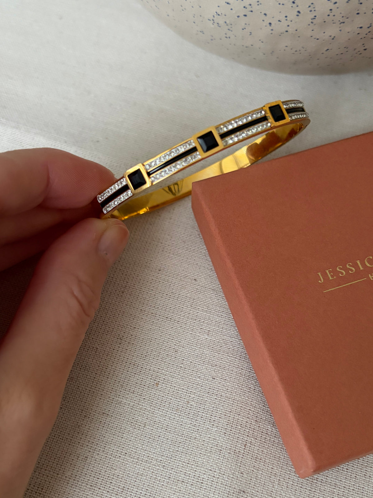 Luxe crystal gold Bangle S/M