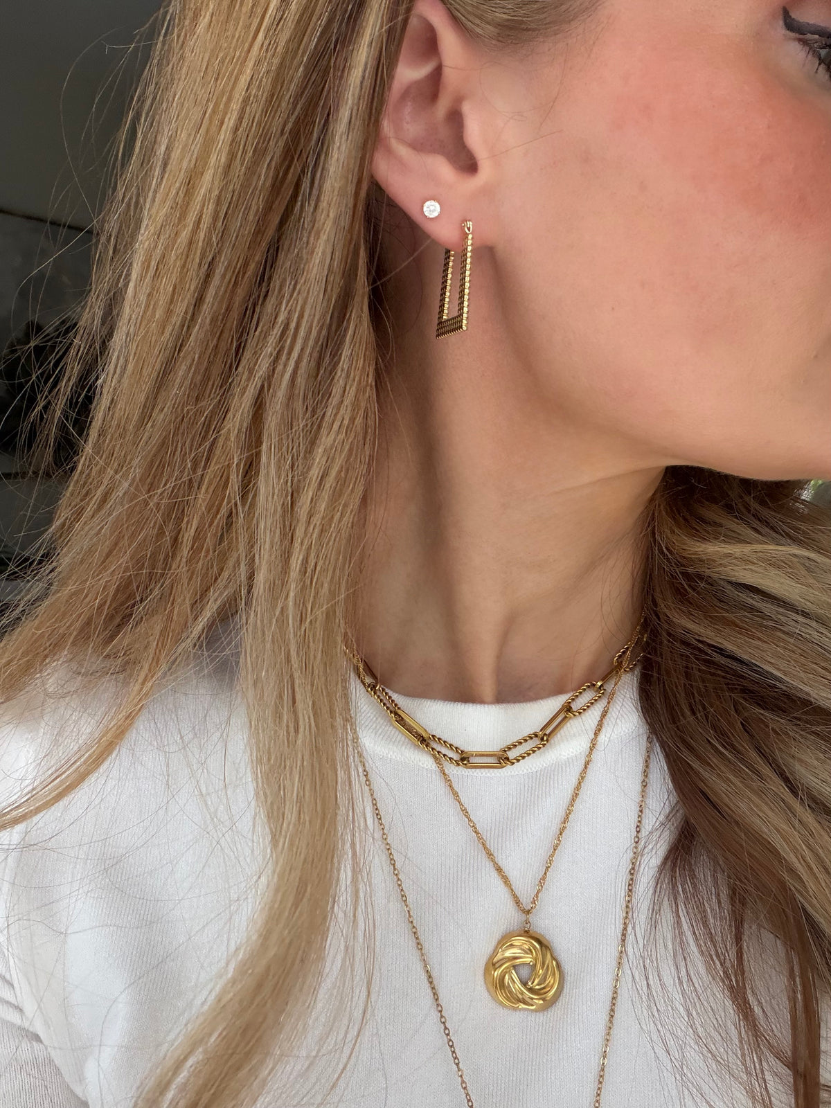 Dotty vintage style hoop earrings