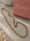 Dainty layering Scroll gold chain necklace