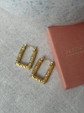 Scroll vintage style hoop earrings