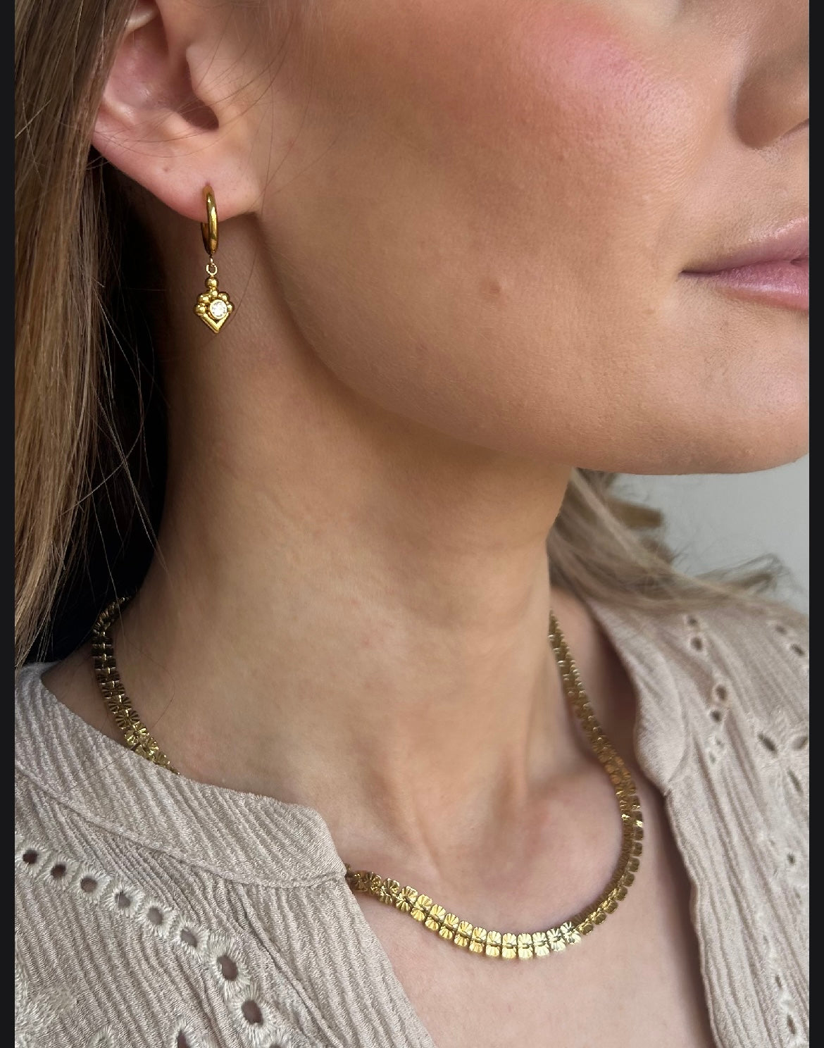 Diamond huggie hoops - spring equinox