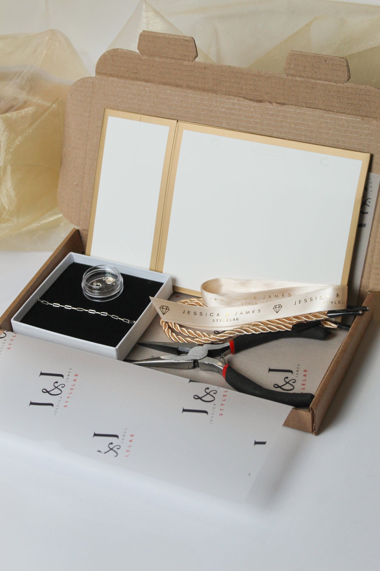 Permanent bracelet kit gift idea, sterling silver jewellery