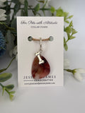 Tourmaline gemstone collar charm for large dogs on white background jessicaandjames