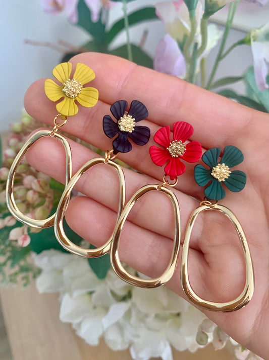 Charity donation flower power earrings